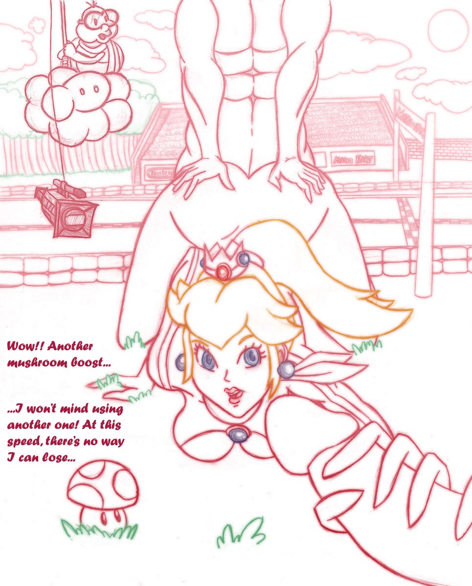 female handjob human limited_color limited_palette male mario_(series) mario_kart monochrome near_monochrome nintendo nude outdoors penis princess_peach rule34 sex soft_color straight straight_hair tagme