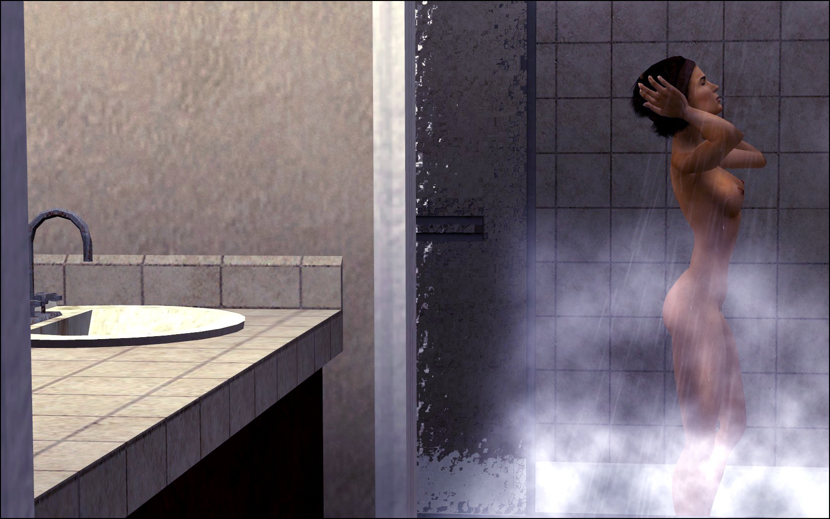 1girls 3d alyx_vance completely_naked completely_nude female female_only garry's_mod half-life_(series) half-life_2 headband hertzel human human_female human_only nude nude_female rule34 shower showering solo tagme water