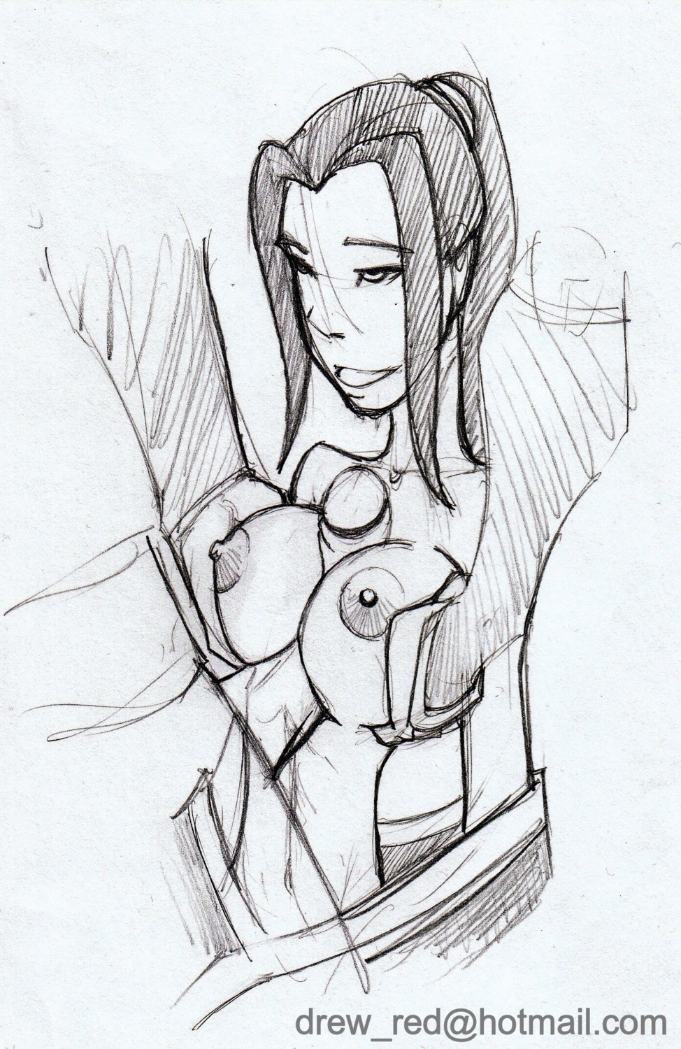 1girls avatar_the_last_airbender azula breasts clothing female human large_breasts male monochrome paizuri penis reddrew rule34 straight tagme titfuck