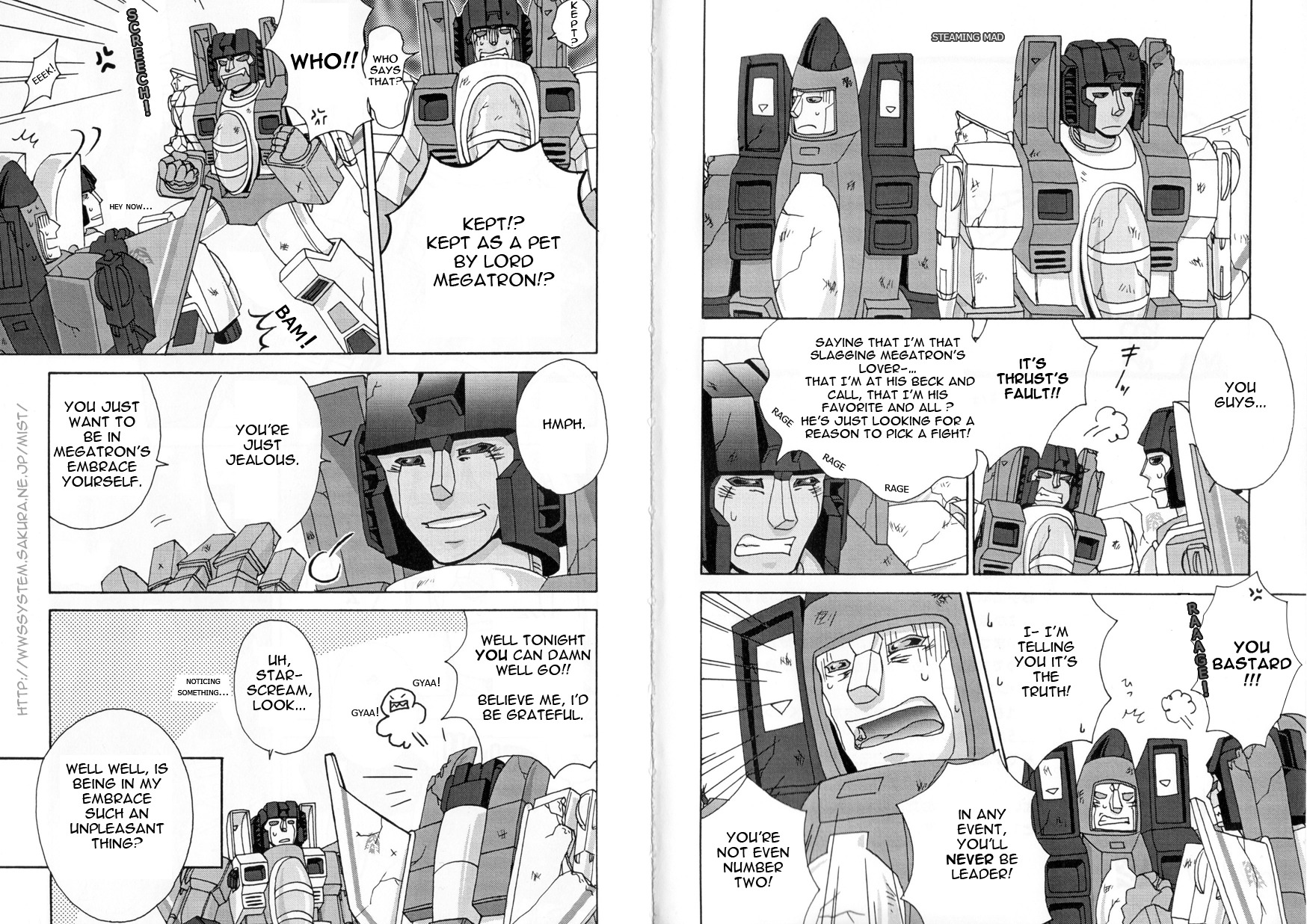 black_and_white comic gay male megatron rule34 starscream tagme thundercracker transformers transformers_g1