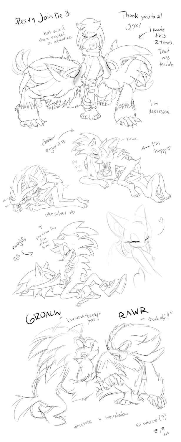 absurd_res amy_rose anal anal_penetration anthro anus archie_comics bat big_breasts blush bodily_fluids breasts butt cum duo e621 english_text erection eulipotyphlan female genital_fluids genitals group hedgehog hi_res male male/male mammal monochrome multiple_images nude penetration penis rouge_the_bat scourge_the_hedgehog sega sex shadow_the_hedgehog shadow_the_werehog silver_the_hedgehog simple_background smusserd solo sonic_the_hedgehog sonic_the_hedgehog_(archie) sonic_the_hedgehog_(comics) sonic_the_hedgehog_(series) sonic_the_werehog sonic_unleashed text tongue vulva werecreature wereeulipotyphlan werehog