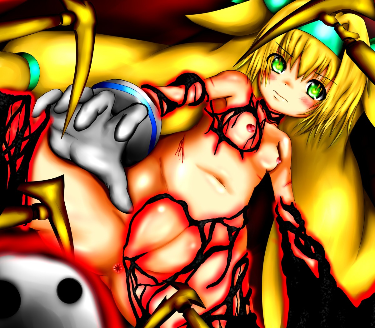 arakune blazblue female platinum_the_trinity rule34 tagme