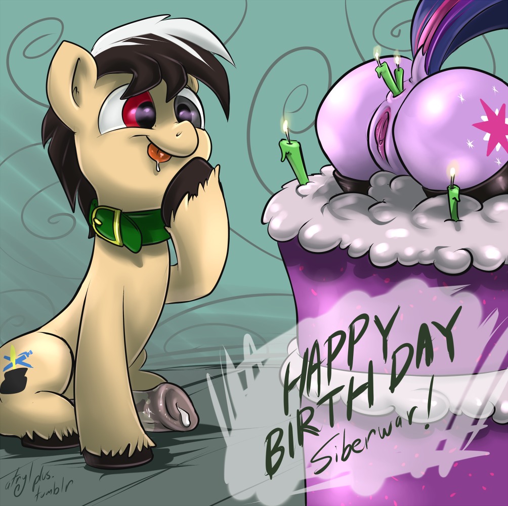 2012 abstract_background anal anal_penetration animal_genitalia animal_penis atryl birthday birthday_cake bodily_fluids butt cake cake_sitting clitoris cutie_mark dessert digital_media_(artwork) drooling duo e621 equid equine equine_genitalia equine_penis erection female feral food food_fetish food_play friendship_is_magic fur genital_fluids genitals hair hasbro horse improvised_dildo improvised_sex_toy in_food inviting male mammal my_little_pony nude penetration penis pony pop_out_cake precum presenting presenting_hindquarters purple_body purple_fur raised_tail saliva siberwar spiral_background surprised tail tongue tongue_out tumblr twilight_sparkle_(mlp) vulva