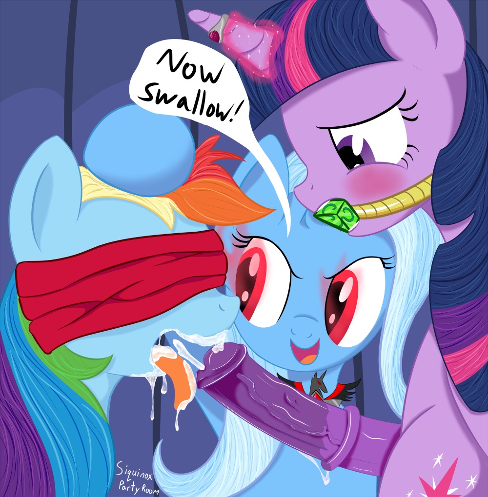 2014 alicorn_amulet animal_genitalia animal_penis ball_gag blindfold blue_body blue_fur blue_hair blush bodily_fluids cum cum_in_mouth cum_inside cum_on_tongue cutie_mark deception dialogue e621 english_text equid equine equine_genitalia equine_penis erection female feral forced friendship_is_magic fur gag gagged genital_fluids genitals glowing group gynomorph gynomorph/female hair hasbro horn horse intersex intersex/female mammal multicolored_hair my_little_pony mythological_creature mythological_equine mythology open_mouth penis pony purple_body purple_eyes purple_fur purple_hair rainbow_dash_(mlp) rainbow_hair rape sex siquinox text tongue tongue_out trixie_(mlp) twilight_sparkle_(mlp) two_tone_hair unicorn vein