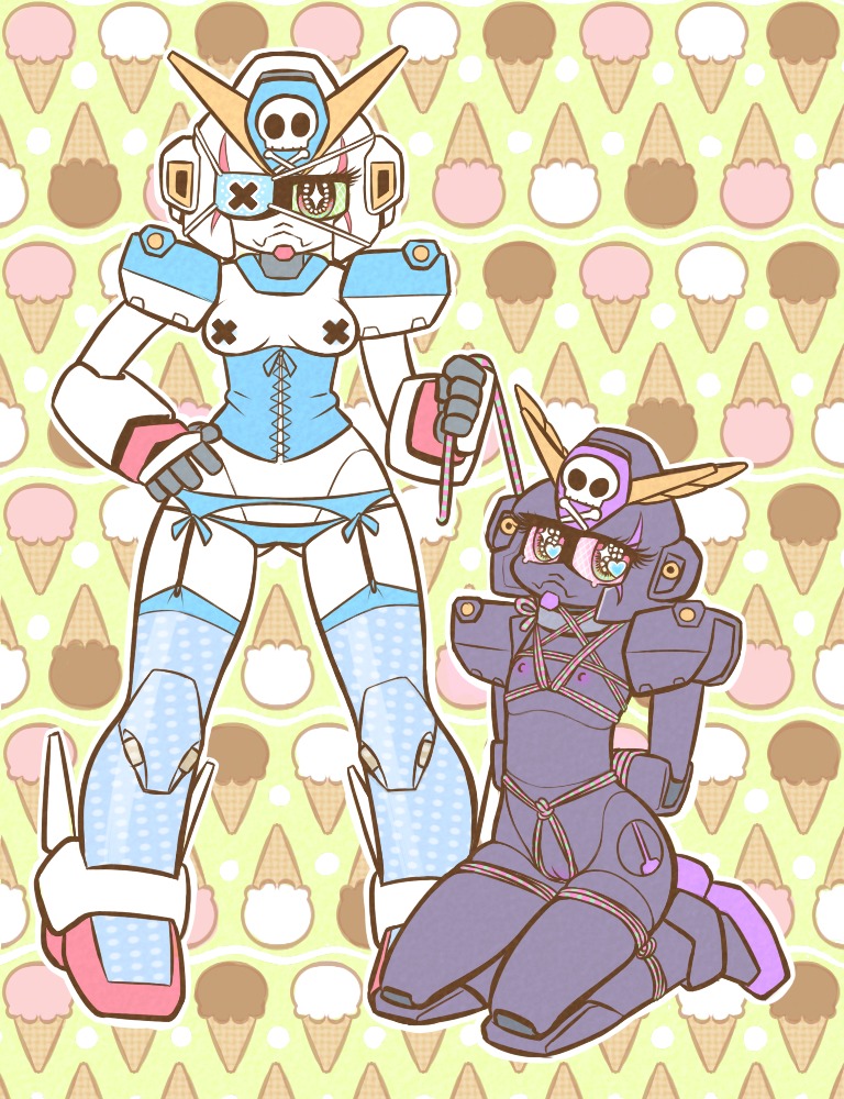 2girls blush breasts crossbone_gundam female frut gundam humanoid mecha mecha_focus mecha_girl mobile_suit multiple_females multiple_girls robot_girl rule34 tagme xm-x1_crossbone_gundam_x-1 xm-x2_crossbone_gundam_x-2
