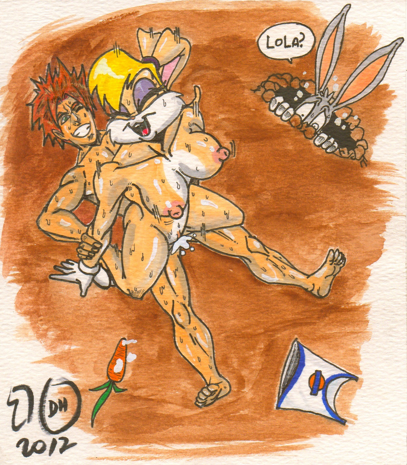 anthro bugs_bunny dragonhorse10 female fur furry lola_bunny looney_tunes male rabbit rule34 space_jam straight