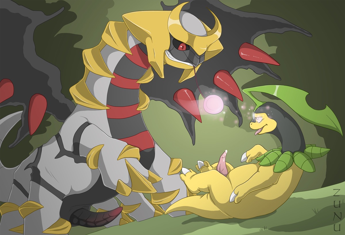 2011 altered_forme_giratina bayleef bodily_fluids cum dragon duo e621 erection fan_character feral forced generation_2_pokemon generation_4_pokemon genital_fluids genitals giratina hypnosis imminent_rape imminent_sex larger_male legendary_pokemon male male/male mind_control mythological_creature mythological_scalie mythology nicobay nintendo penis pokemon pokemon_(species) precum scalie size_difference smaller_male tail tapering_penis zunu-raptor
