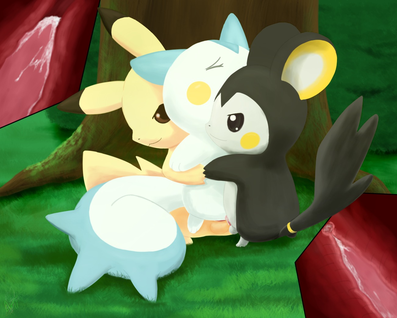 anal anal_penetration arti4000 bodily_fluids cum cum_in_ass cum_in_vagina cum_inside digital_media_(artwork) double_penetration e621 emolga erection female feral feral_on_feral fur generation_1_pokemon generation_4_pokemon generation_5_pokemon genital_fluids genitals group group_sex internal interspecies male male/female mammal membrane_(anatomy) nintendo nude outside pachirisu patagium penetration penis pikachu pokemon pokemon_(species) rodent sciurid sex tail threesome trio vaginal vaginal_penetration yellow_body yellow_fur young