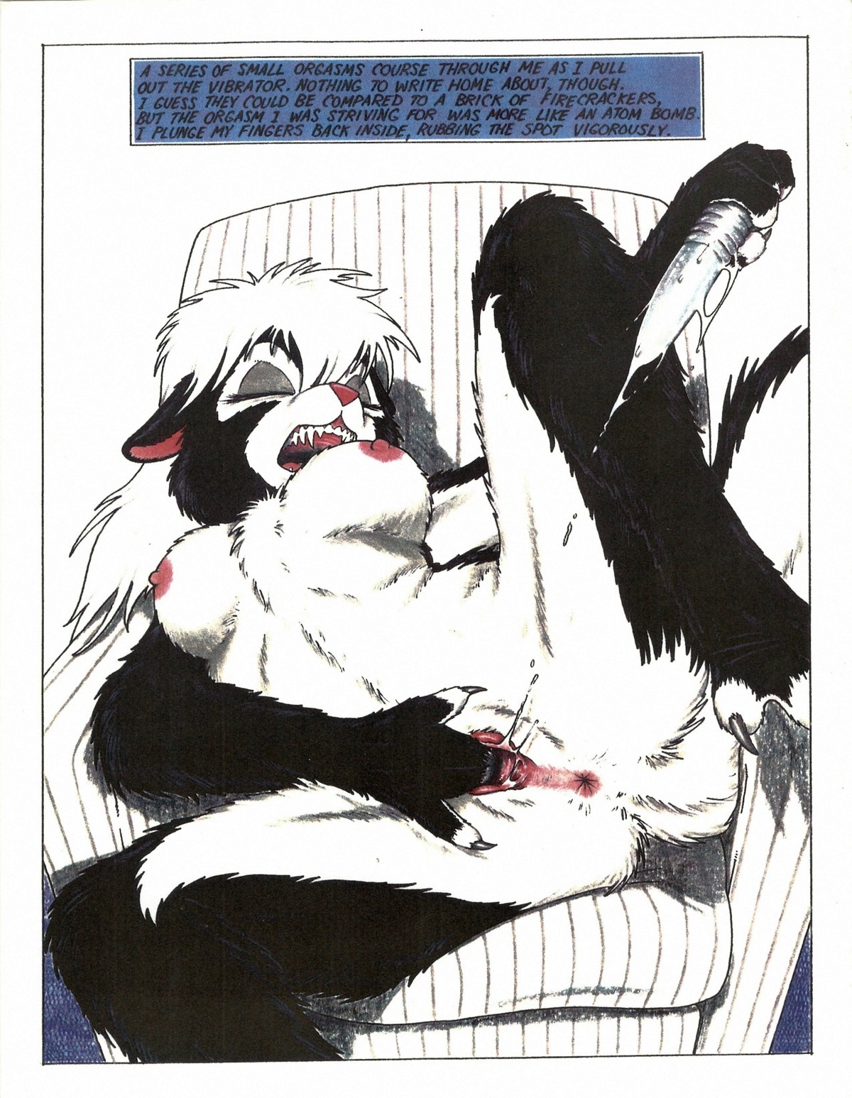 1998 absurd_res anthro anus biped bodily_fluids breasts claws dildo e621 feet female fingering fingering_self genital_fluids genitals hi_res james_m_hardiman looking_pleasured mammal masturbation mephitid natasha_(jmh) nipples nude sex_toy skunk solo spread_toes toes vaginal vaginal_fluids vaginal_masturbation vulva