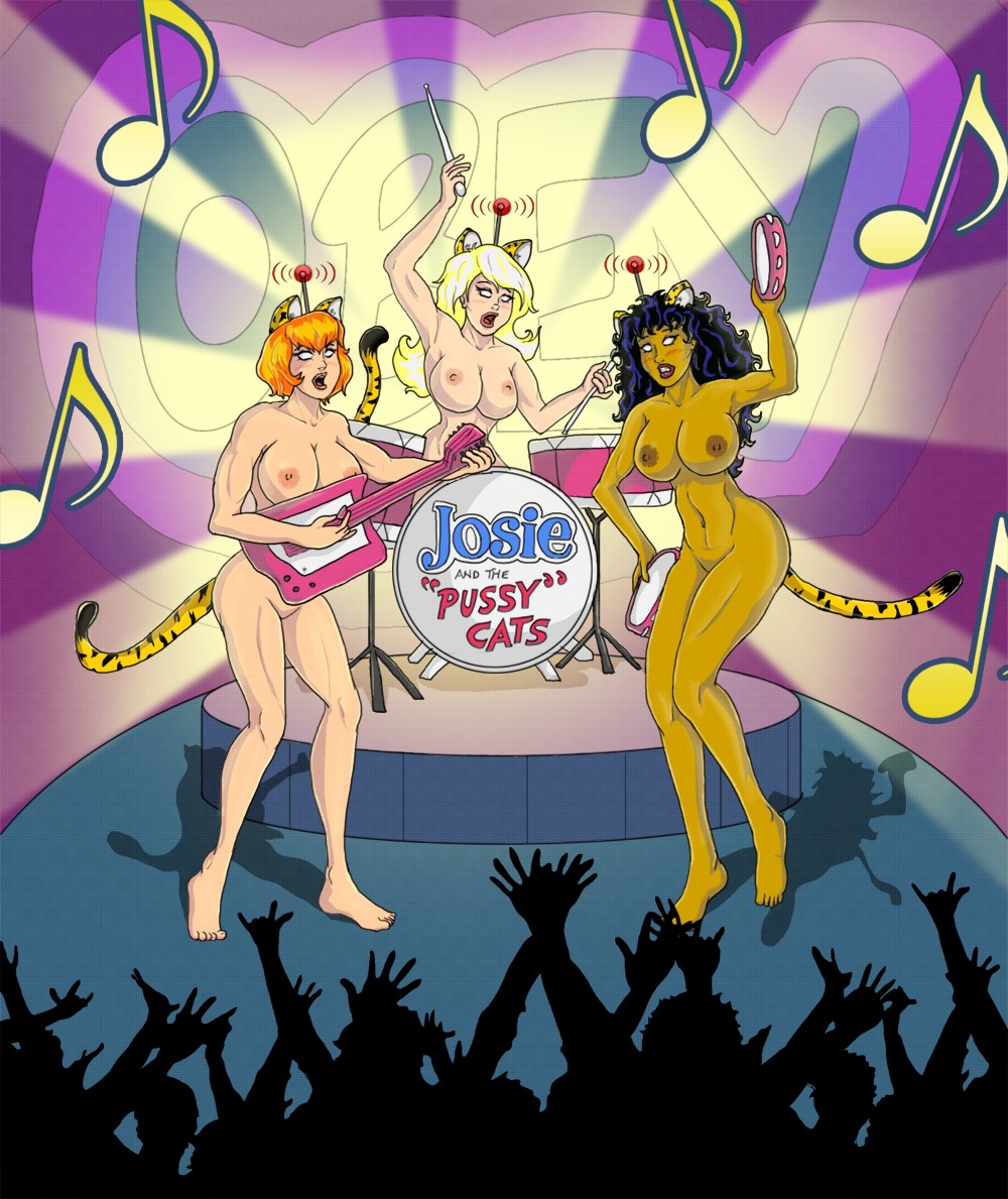 archie_comics areolae black_hair blonde_hair breasts casual cat_ears completely_nude completely_nude_female dark_skin drum drum_set fake_animal_ears female female_focus guitar hanna-barbera human josie_and_the_pussycats josie_mccoy light-skinned_female light_skin long_hair melody_valentine mind_control navel nipples nude nude_female orange_hair pale_skin rule34 short_hair tambourine trishbot valerie_brown