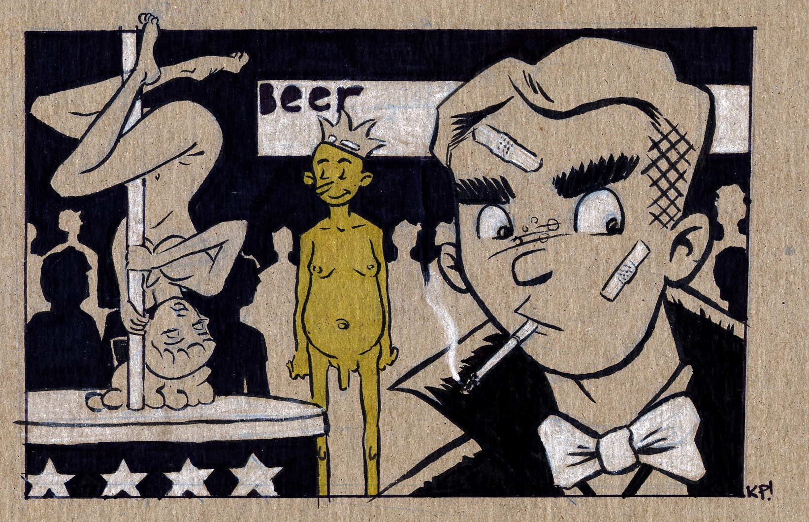archie_andrews archie_comics artist_request betty_cooper female jughead_jones monochrome nancy_callahan rule34 sin_city tagme yellow_bastard