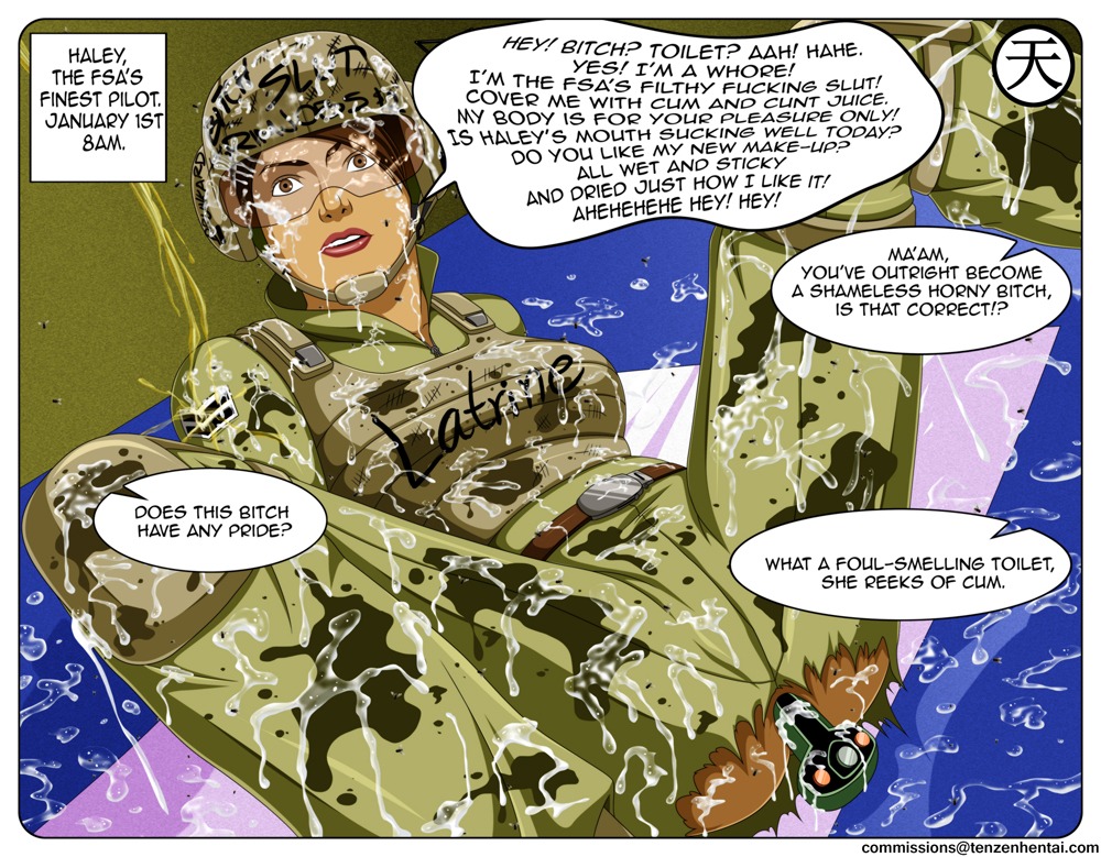 bionic_commando bionic_commando_rearmed broken brown brown_hair bukkake covered_in_cum cum cum_in_mouth cum_on_head cum_string drunk erect_penis eyes facial female flies floor fly fucked_silly gangbang gloves group_sex hair hair_over_one_eye haley helmet humiliation male peeing penis pilot public_use rule34 sex tenzen uncensored uniform urination writing