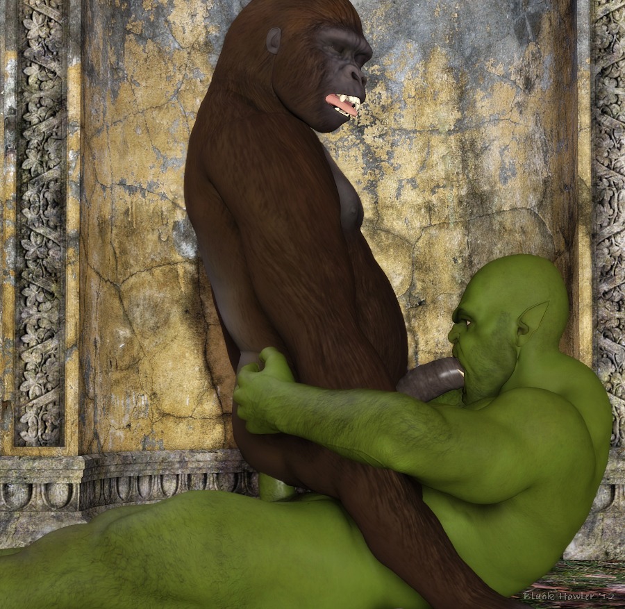 2boys 3d anal anal_sex bald black_howler blowjob erect_penis erection facial_hair fellatio feral_on_humanoid foreskin gay gorilla green_skin hairy hirsute male male/male male_focus male_on_male male_only male_penetrating_male muscular muscular_male nude nude_male oral oral_sex orc orc_male penis pointy_ears retracted_foreskin rule34 scruffy tusks uncircumcised uncut yaoi zoophilia