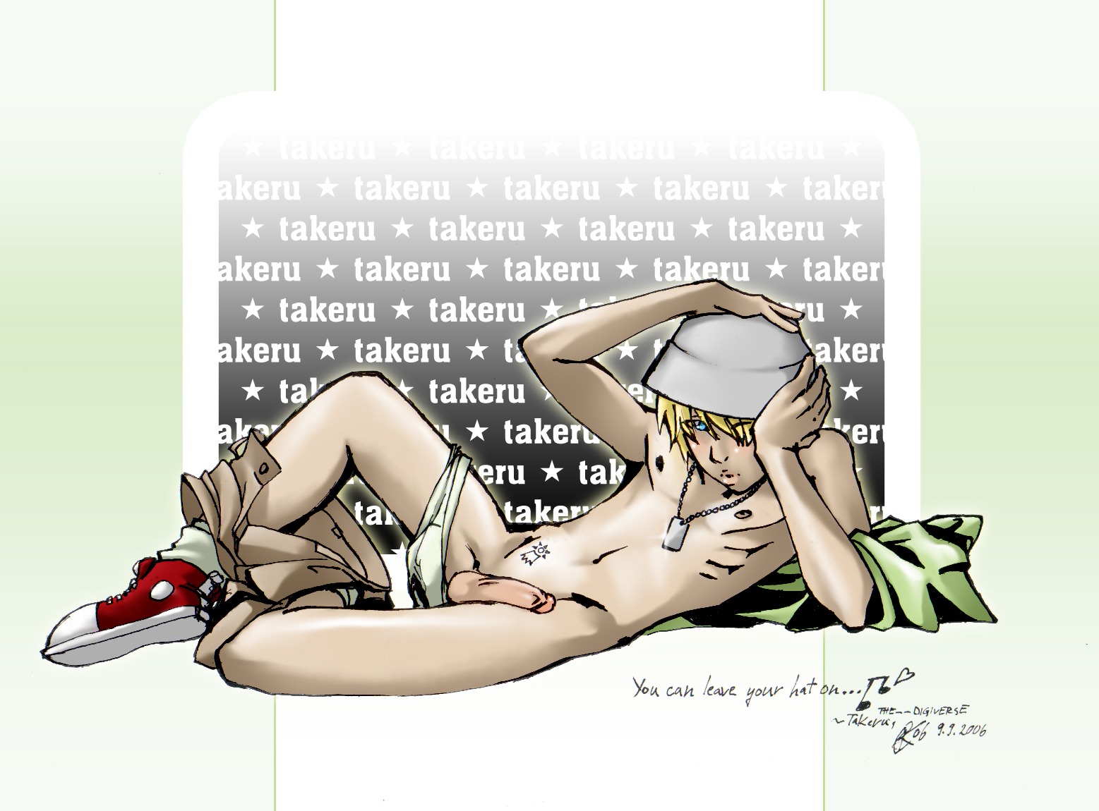 aoinokitsune digimon human male male_only rule34 solo solo_male tagme takeru_takaishi