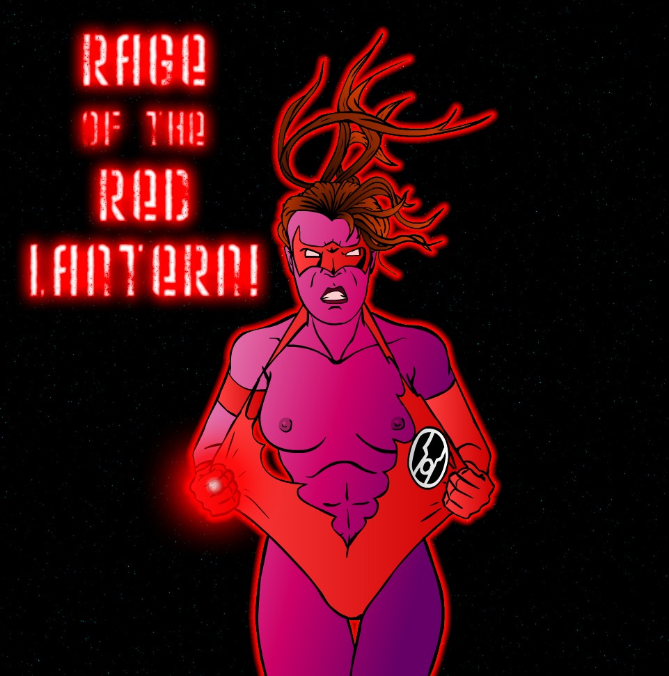 1girls alien alien_girl artist_request dc dc_comics female female_only green_lantern_(series) green_lantern_corps laira_omoto red_lantern red_lantern_corps rule34 solo