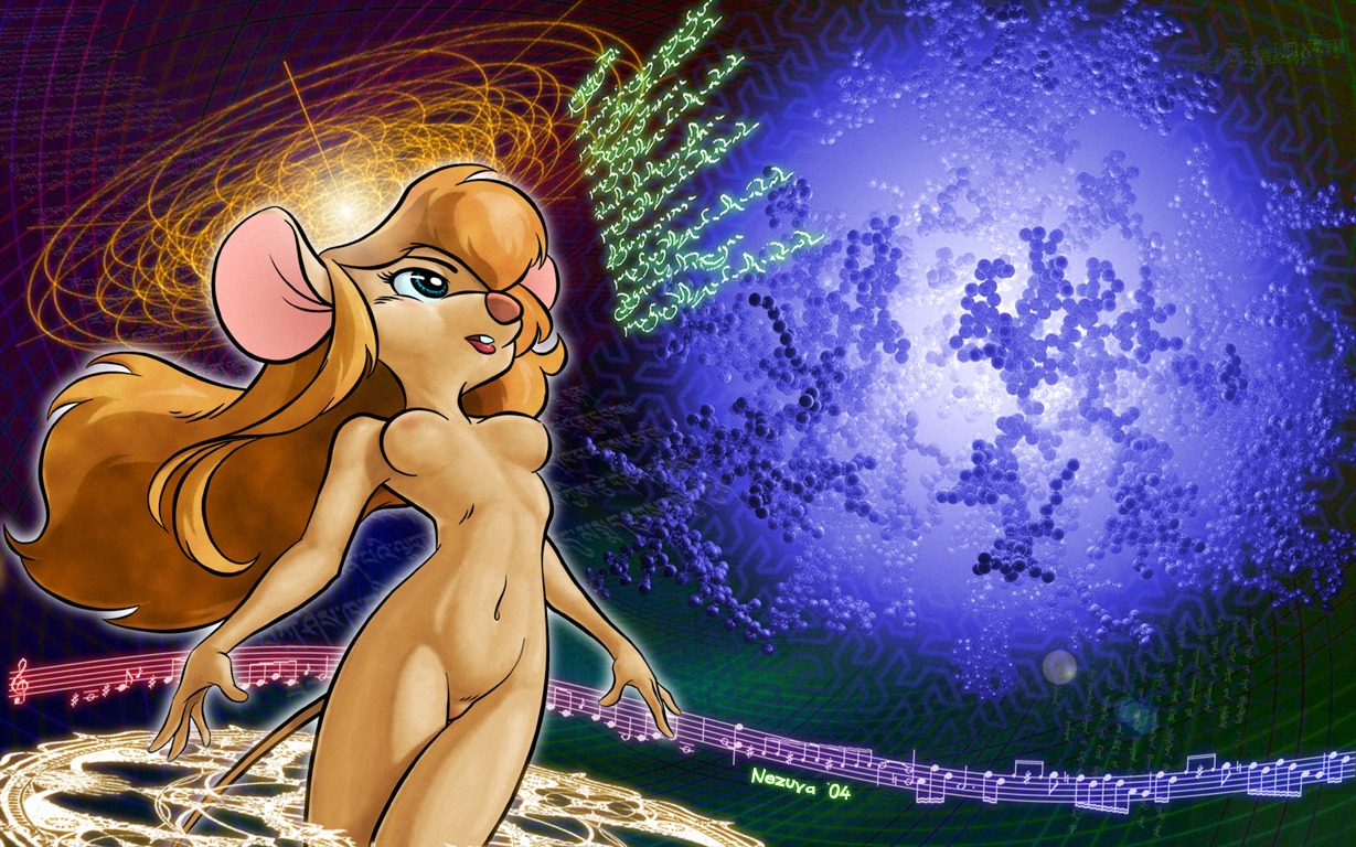 anthro chip_'n_dale_rescue_rangers disney female gadget_hackwrench mouse nezuya nipples rodent rule34 signature text