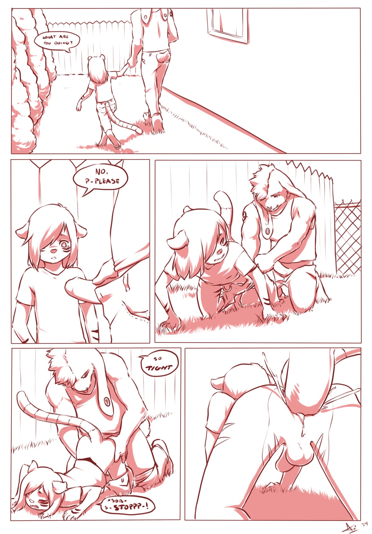 2014 5_fingers absurd_res adult_on_child adult_on_young age_difference all_fours anal anal_penetration anthro anthro_on_anthro anthro_penetrated anthro_penetrating anthro_penetrating_anthro aogami ass_up backsack balls begging begging_for_mercy big_muscles big_penis biped bottomless bottomless_anthro bottomless_male bottomwear bottomwear_down butt clothed clothing comic detailed_background dialogue dominant duo e621 ear_piercing english_text erection explicitly_stated_nonconsent eyes_closed felid fence fingers forced from_behind_position front_view frown fully_clothed genitals grass hair hi_res humanoid_genitalia humanoid_penis lagomorph larger_male leapfrog_position leporid long_hair male male/male male_penetrated male_penetrating male_penetrating_male mammal monochrome muscular muscular_anthro muscular_male narrow_hips older_male open_mouth outside pantherine pants pants_down partially_clothed penetration penile penile_penetration penis penis_in_ass piercing plant rabbit rape rear_view sex shirt shota size_difference slim slim_anthro slim_male small_bottom_large_top smaller_male smaller_penetrated speech_bubble stretched_anus t-shirt tail tank_top text thin_calves thin_legs thin_thighs tiger tight_fit topwear undressing walking wiiffler young young_anthro young_male younger_male younger_penetrated