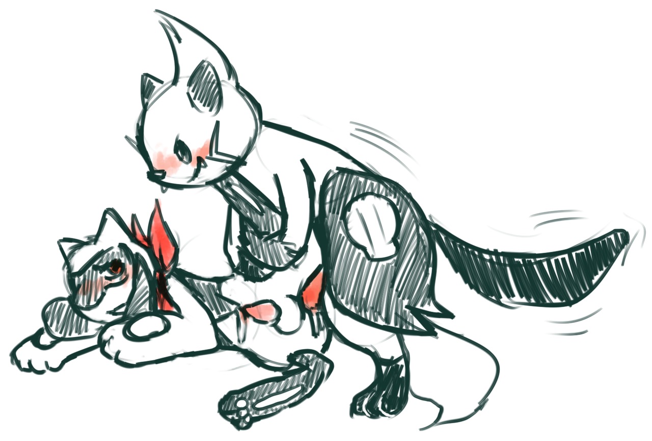 anal anal_sex anthro dewott erection feral furry gay haychel male mustelid nintendo no_humans otter penetration penis pokemon pokemon_(species) red_eyes riolu rule34