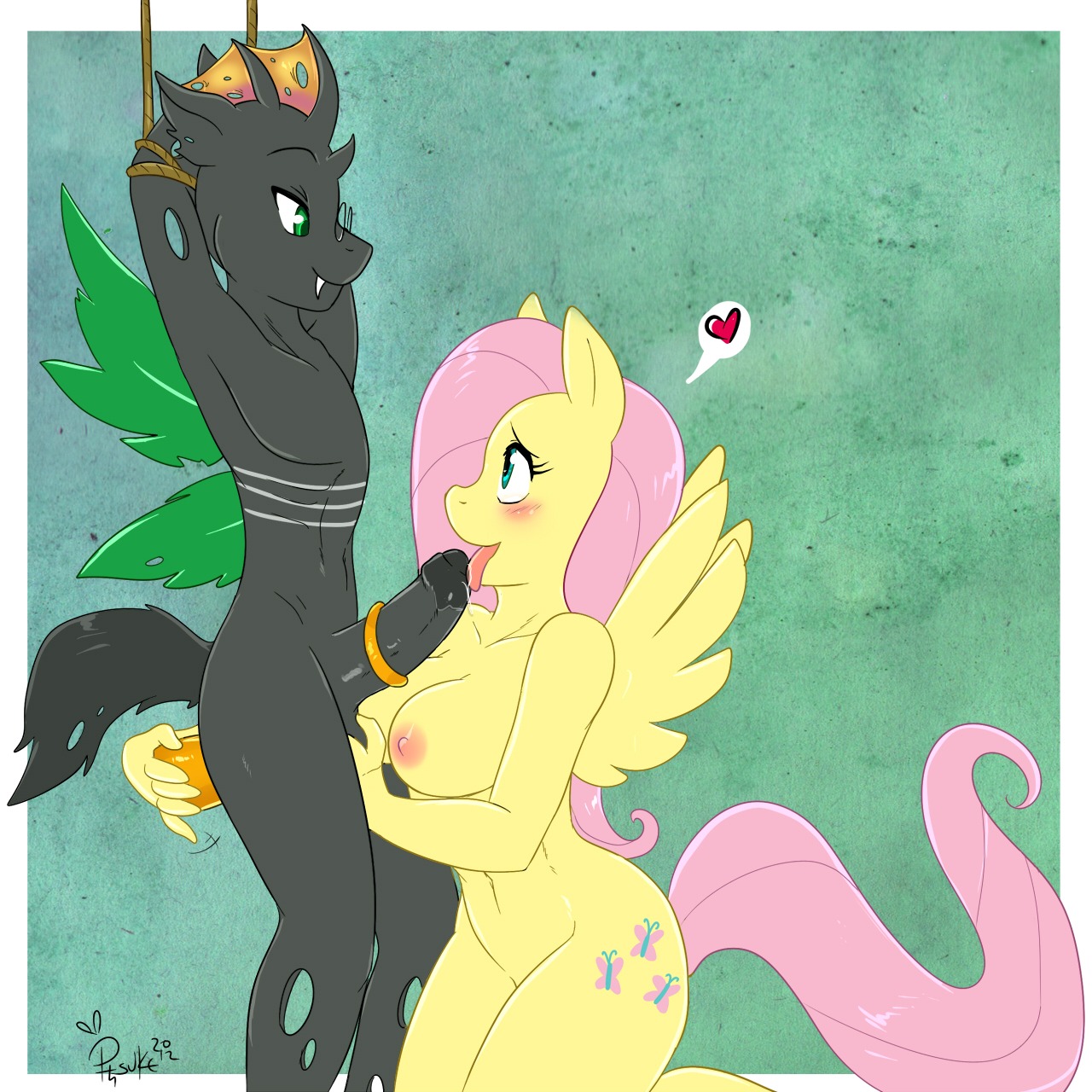 1:1 2012 accessory anal anal_penetration anthro anthrofied arthropod ball_fondling balls bdsm black_body blue_eyes blush bodily_fluids bondage bound breasts canon_x_oc changeling_(mlp) cock_ring cutie_mark dildo drooling duo e621 equid equine erection eye_contact eyewear fan_character feathered_wings feathers female fluttershy_(mlp) fondling foreskin friendship_is_magic fur genitals glasses green_eyes hair hands_behind_head hasbro heart_symbol hi_res horn humanoid_genitalia humanoid_penis insect insect_wings interspecies jewelry kneeling licking long_hair looking_at_another looking_down looking_up male male/female mammal my_little_pony mythological_creature mythological_equine mythology navel nipples oral partially_retracted_foreskin pegasus penetration penile penis penis_accessory penis_jewelry penis_lick phuufy pink_hair saliva sex sex_toy sharp_teeth smile teeth tongue tongue_out toying_partner vesairus wings yellow_body yellow_feathers yellow_fur