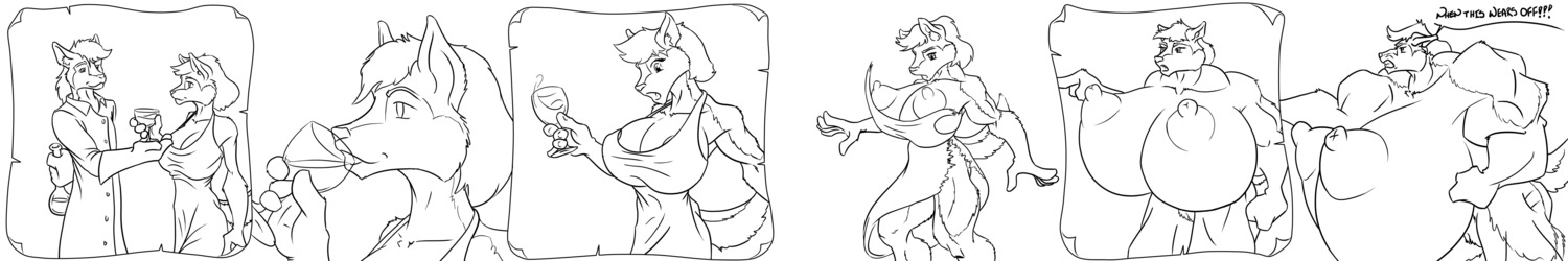 abby_(character) angry anthro big_breasts breasts canine dometriusking dress female fur furry growth heros_(character) hi_res hyper hyper_breasts male muscles nipples rule34 scientist vine wolf