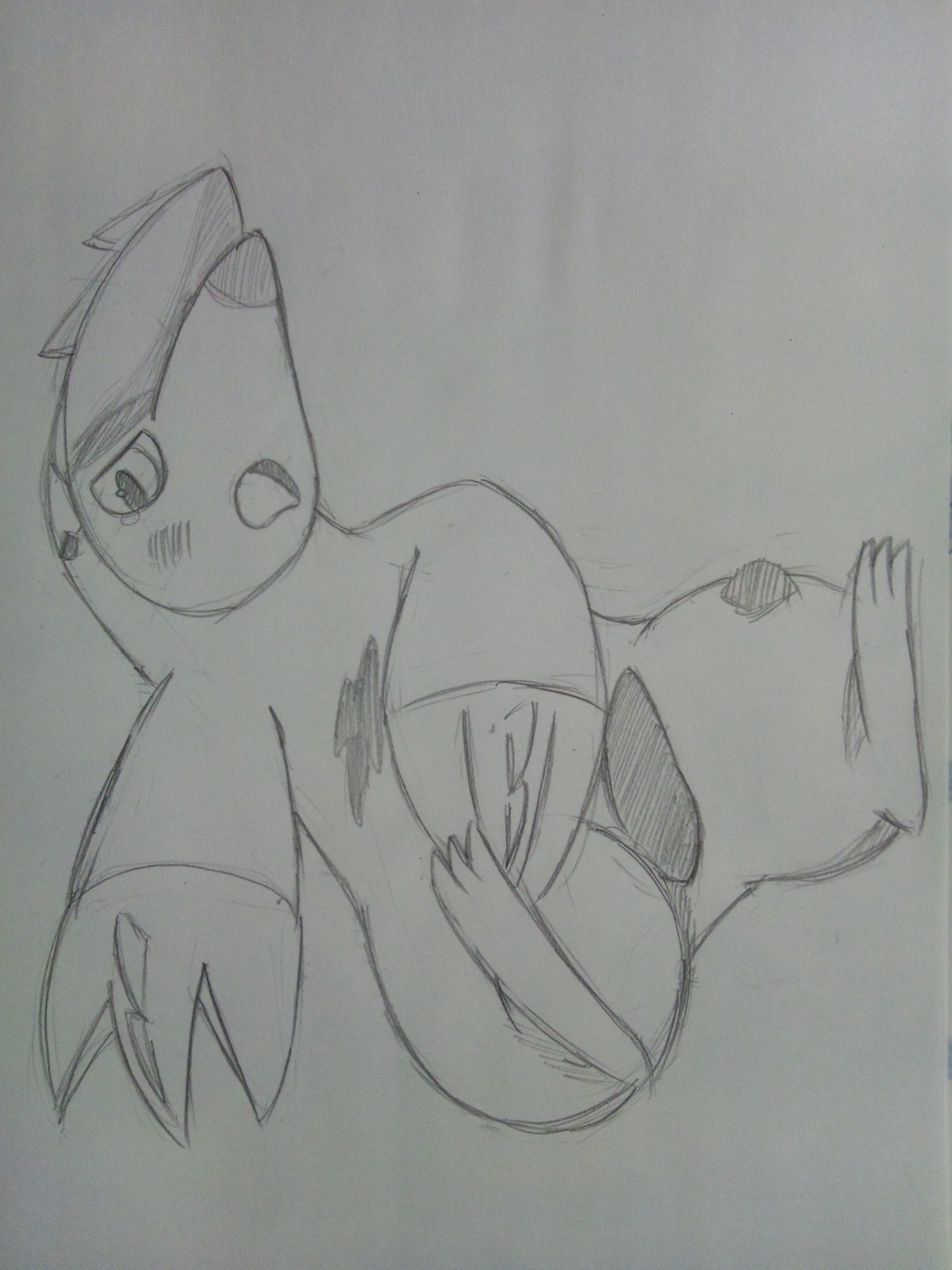 excadrill fur furry male male_only mole_(animal) monochrome penis pokemon rule34 sketch solo traditional_media_(artwork)