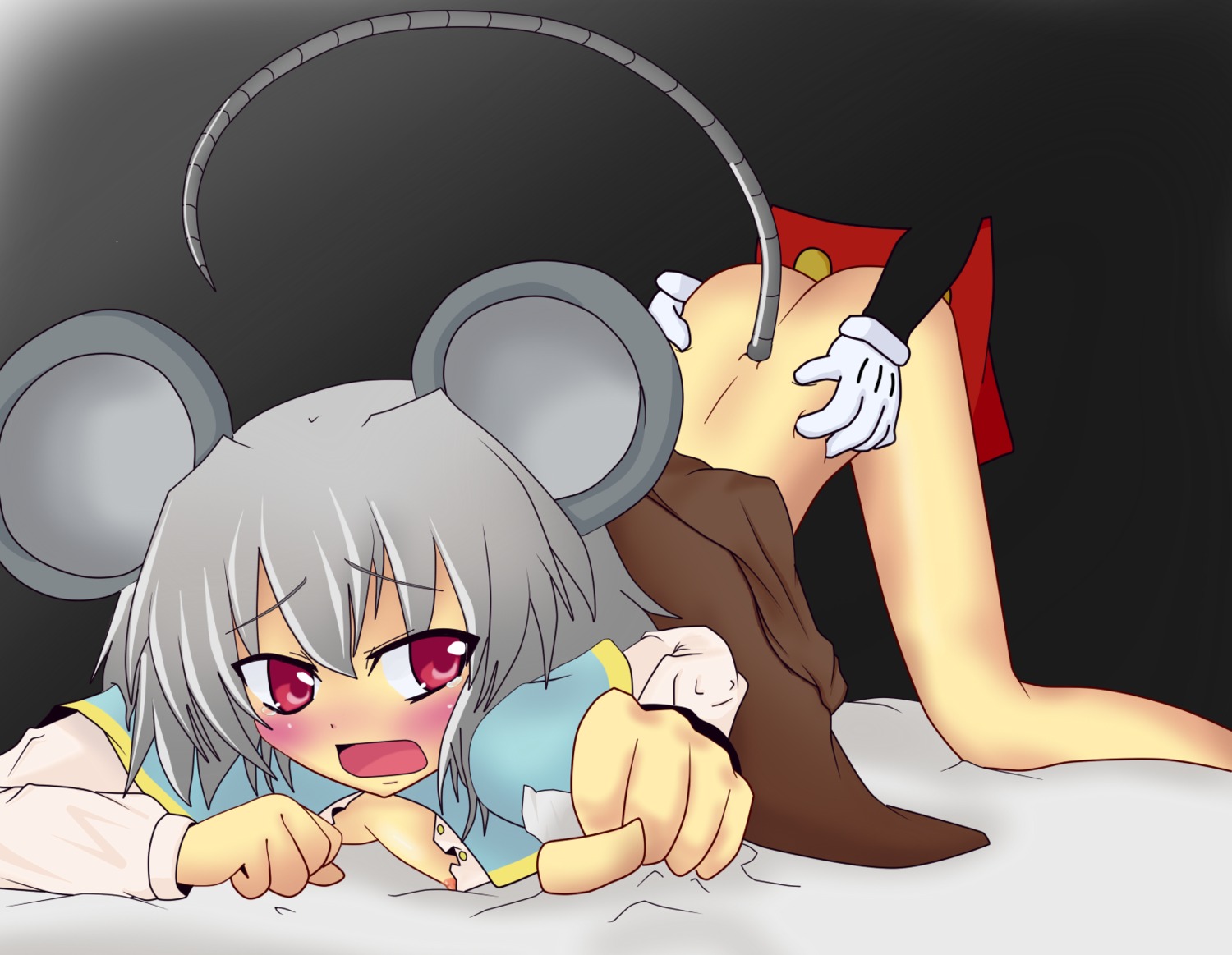 anthro blush clothes color disney duo female fur furry interspecies kemonomimi male mickey_mouse mouse nazrin nipples rodent rule34 sex straight tagme tail touhou