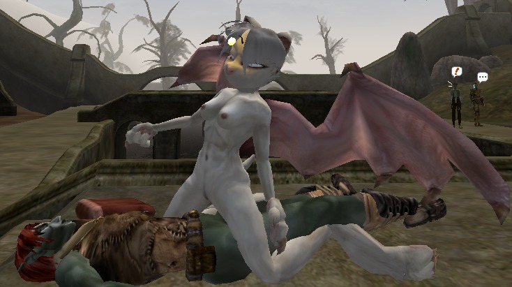 1girls 3d bethesda_softworks color crossover female final_fantasy furry interspecies male mod moogle morrowind multiple_males nipples rule34 the_elder_scrolls wings