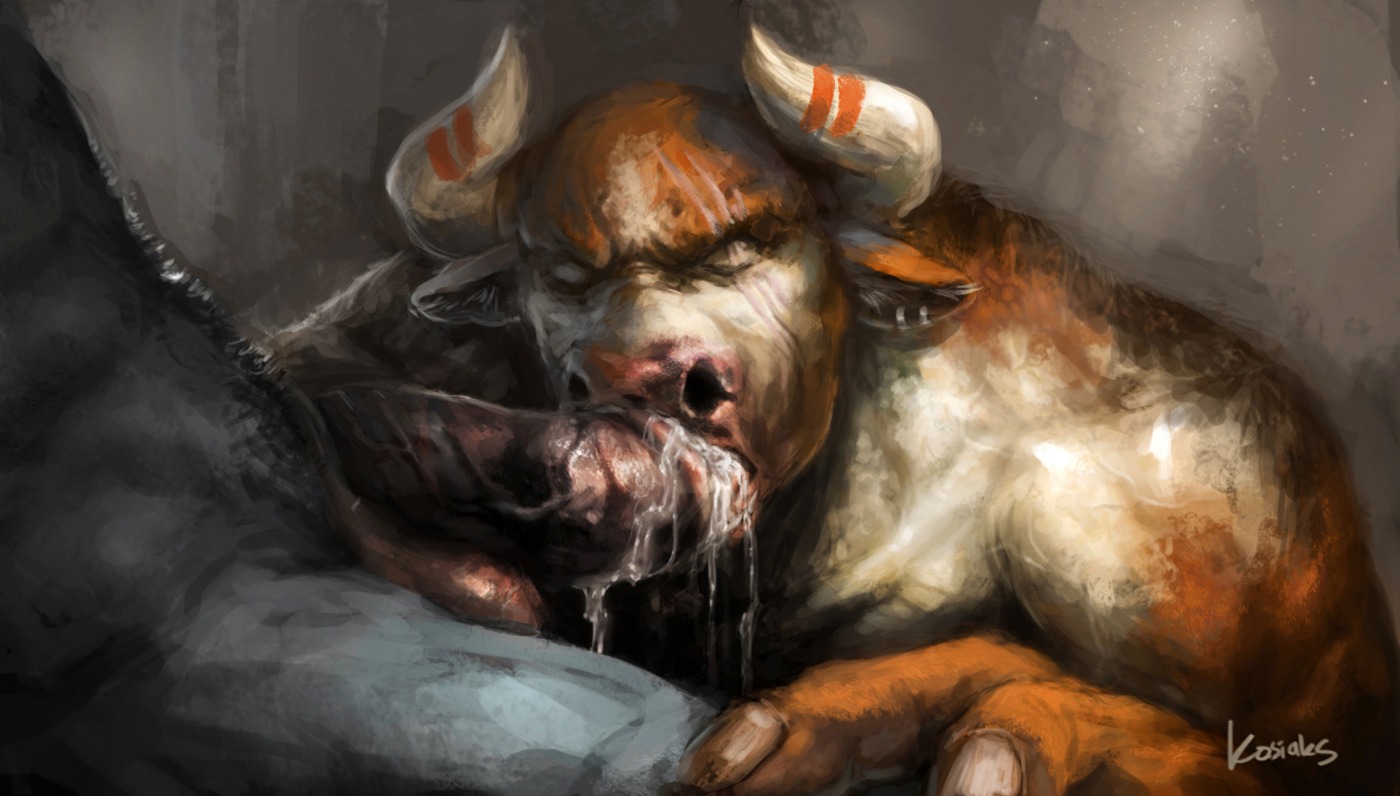 abs animal_genitalia anthro balls biceps big_penis blizzard_entertainment bodily_fluids bovid bovine cum cum_in_mouth cum_inside cum_on_penis cum_string cumshot dripping duo e621 ejaculation erection eyes_closed faceless_character faceless_male fellatio fur genital_fluids genitals horn humanoid_genitalia humanoid_penis kneeling leaking male male/male male_penetrated male_penetrating male_penetrating_male mammal muscular muscular_male nude oral oral_penetration orgasm penetration penile penis piercing presenting rnarccus scar sex sheath sitting tauren thick_penis vein warcraft