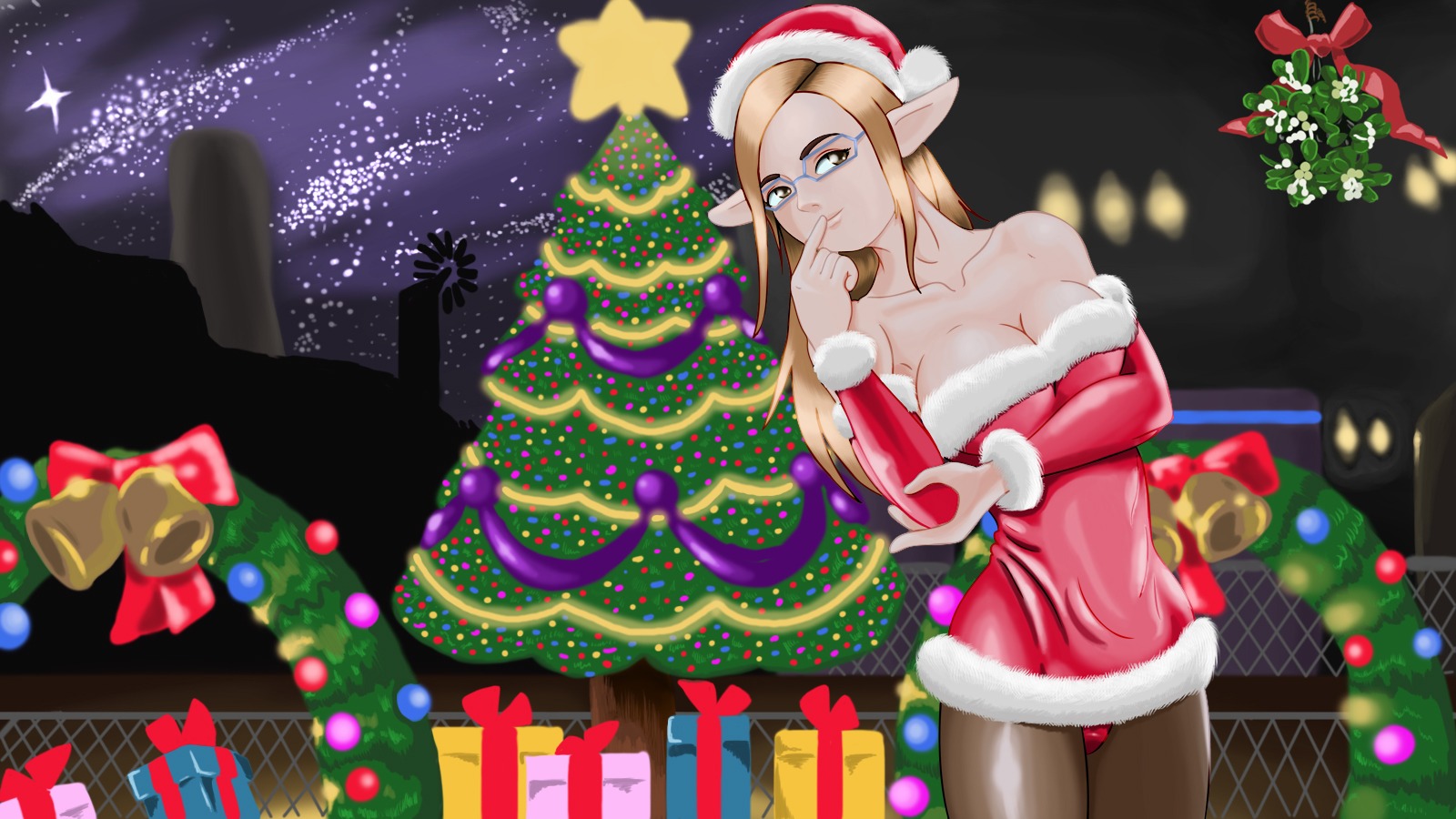 christmas female maya_shidow phantasy_star rule34 sega tagme