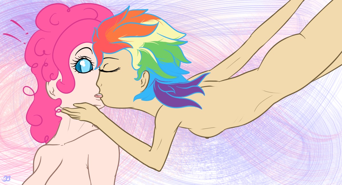 female friendship_is_magic my_little_pony pinkie_pie_(mlp) rainbow_dash_(mlp) rule34 smooth_skin tagme