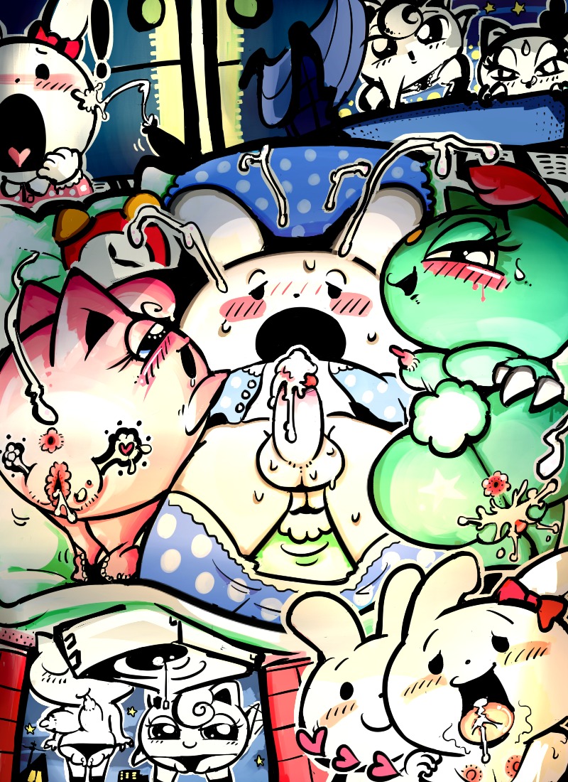 anus blush color cum female feral fur interspecies jigglypuff male momopi multiple_females nintendo nipples nude penis pokemon pokemon_(species) pussy rule34 sneasel tagme vulva