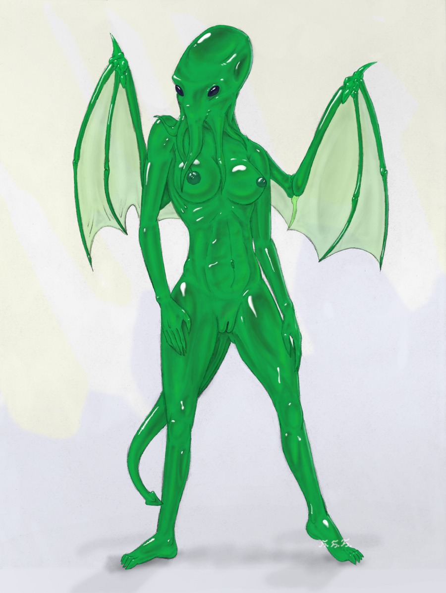 1girls abs animal_humanoid aquatic aquatic_humanoid borisalien breasts cephalopod cephalopod_humanoid cthulhu cthulhu_mythos deity e621 face_tentacles female genderswap genderswap_(mtf) genitals goddess green_body green_skin h._p._lovecraft h.p._lovecraft humanoid mantle_(mollusk) membrane_(anatomy) membranous_wings mollusk mollusk_humanoid navel nipples nude rule34 rule_63 simple_background solo spade_tail standing tagme tail tentacles vulva wings