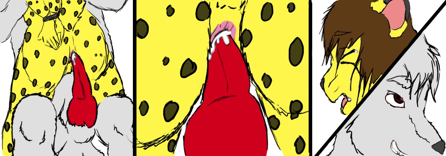 anal anal_penetration anthro anus bodily_fluids canid canine canis cheetah comic crying duo e621 erection felid feline forced genitals hi_res kibacheetah knot male male/male male_penetrated male_penetrating male_penetrating_male mammal nayokoventila night_at_the_inn nude open_mouth penetration penis rape sex slave spots tail tears wolf