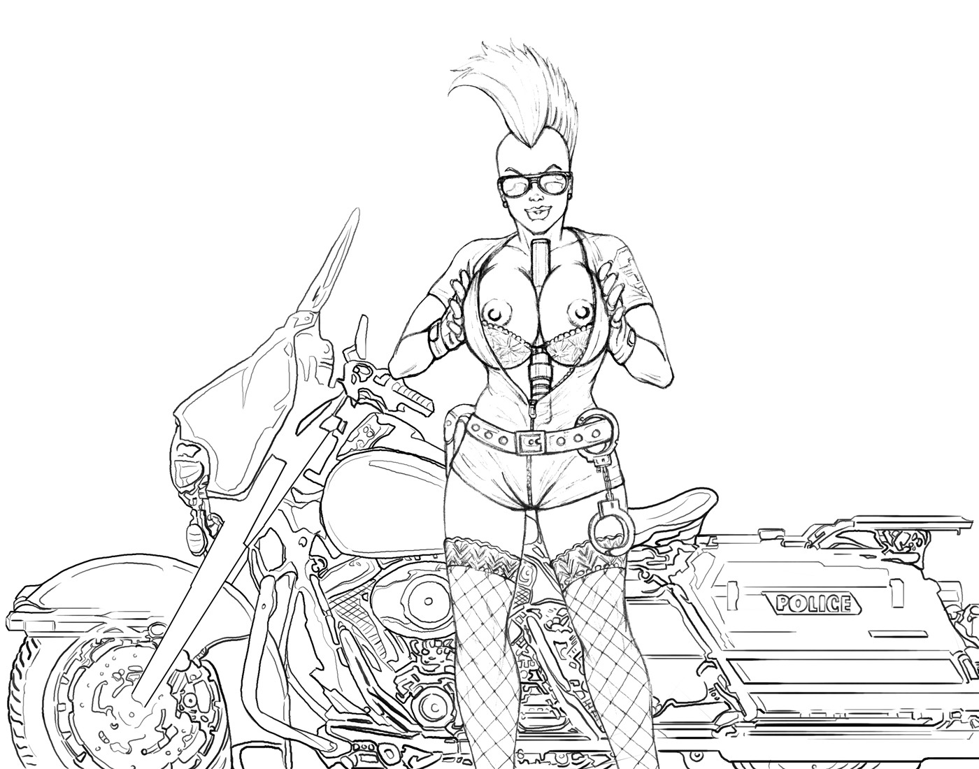 1girls amy_belcher female female_only image_comics mohawk rule34 savage_dragon she-dragon solo wicka
