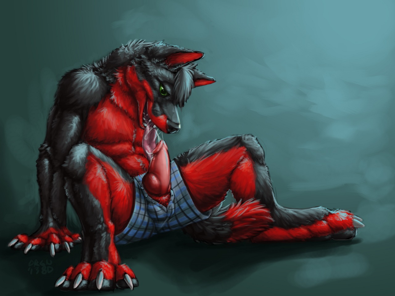 4:3 4_toes anthro auto_penis_lick autofellatio bodily_fluids candy canid canine canis claws clothing cum cum_in_mouth cum_in_own_mouth cum_in_self cum_inside cum_on_own_tongue cum_on_self cum_on_tongue dessert digitigrade dingo drgn8d drooling e621 erection feet food genital_fluids genitals green_eyes knot licking lollipop male mammal masturbation oral oral_masturbation penile penile_masturbation penis saliva self_lick solo spread_legs spreading sucking toes tongue tongue_out underwear warrigal