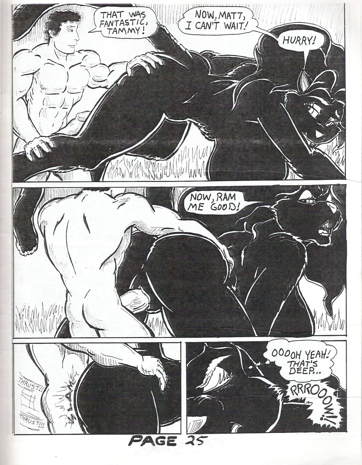 all_fours anthro anthro_penetrated big_breasts biped black_body black_fur black_hair breasts comic doggystyle domestic_cat duo e621 english_text erection felid feline felis female female_on_human female_penetrated from_behind_position fur genitals greyscale hair hi_res huge_breasts human human_on_anthro human_penetrating human_penetrating_anthro interspecies larger_female larger_penetrated larger_sub long_hair male male/female male_on_anthro male_penetrating male_penetrating_female mammal monochrome nude oscar_marcus penetration penile penile_penetration penis penis_in_vagina sex size_difference smaller_male submissive tail text traditional_media_(artwork) vaginal vaginal_penetration
