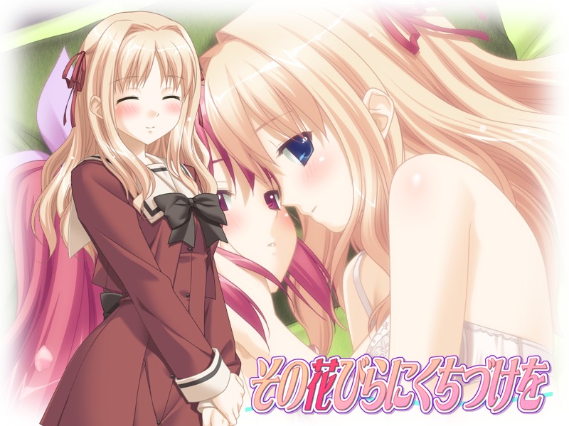 blonde_hair blue_eyes blush cg eroge female fuguriya game_cg matsubara_yuna multiple_females multiple_girls oda_nanami red_eyes red_hair rule34 schoolgirl sono_hanabira_ni_kuchizuke_wo yuri