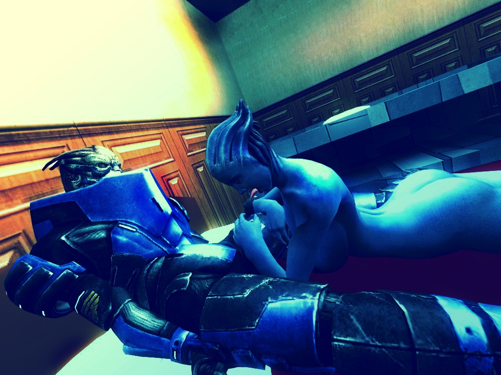 3d 3d_(artwork) bioware female garrus_vakarian liara_t'soni mass_effect rule34