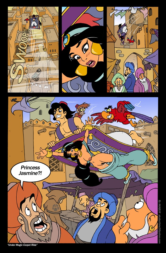 abu_(aladdin) akabur aladdin aladdin_(character) bondage comic disney disney_prince disney_princess female human humiliation iago nipples princess_jasmine public public_humiliation rule34 tagme