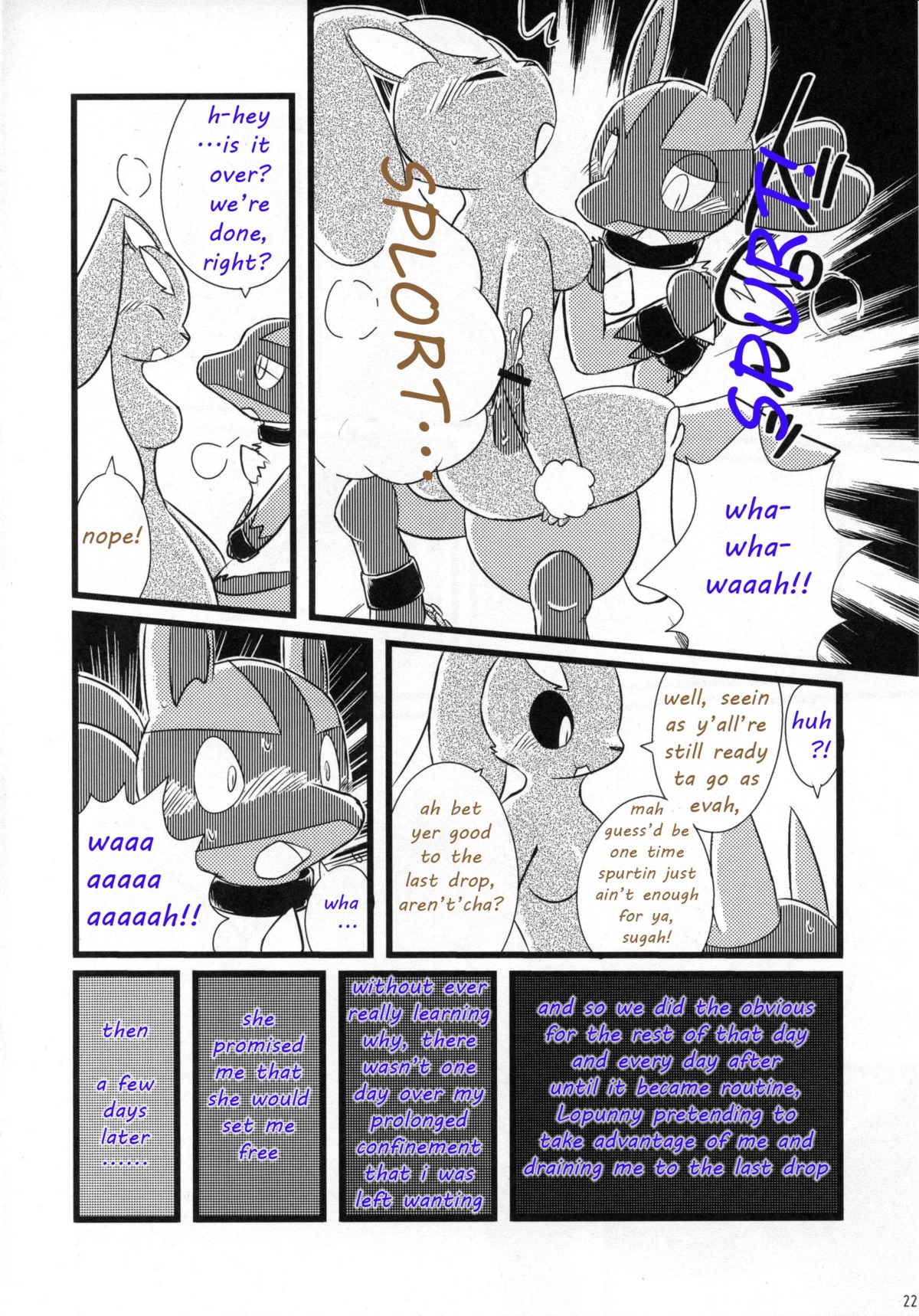 anthro bondage bound censored collar cum cumshot female fur furry lopunny lucario male malesub nintendo orgasm penetration penis pokemon pokemon_(species) pussy rule34 straight vaginal_penetration