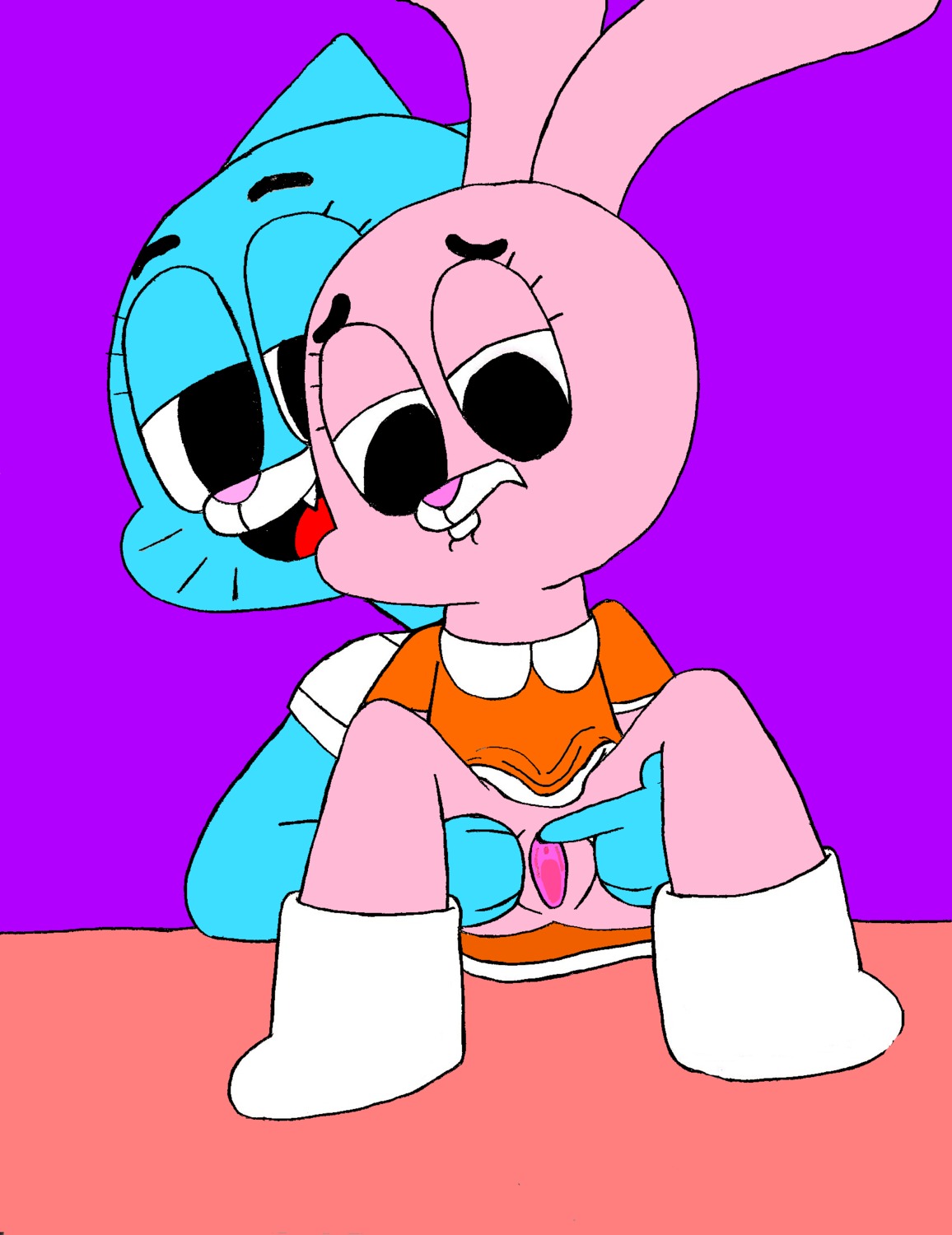 anais_watterson anthro cartoon_network cub domestic_cat feline female furry incest lagomorph mother_and_daughter nicole_watterson rabbit random_anon rule34 sketch the_amazing_world_of_gumball young