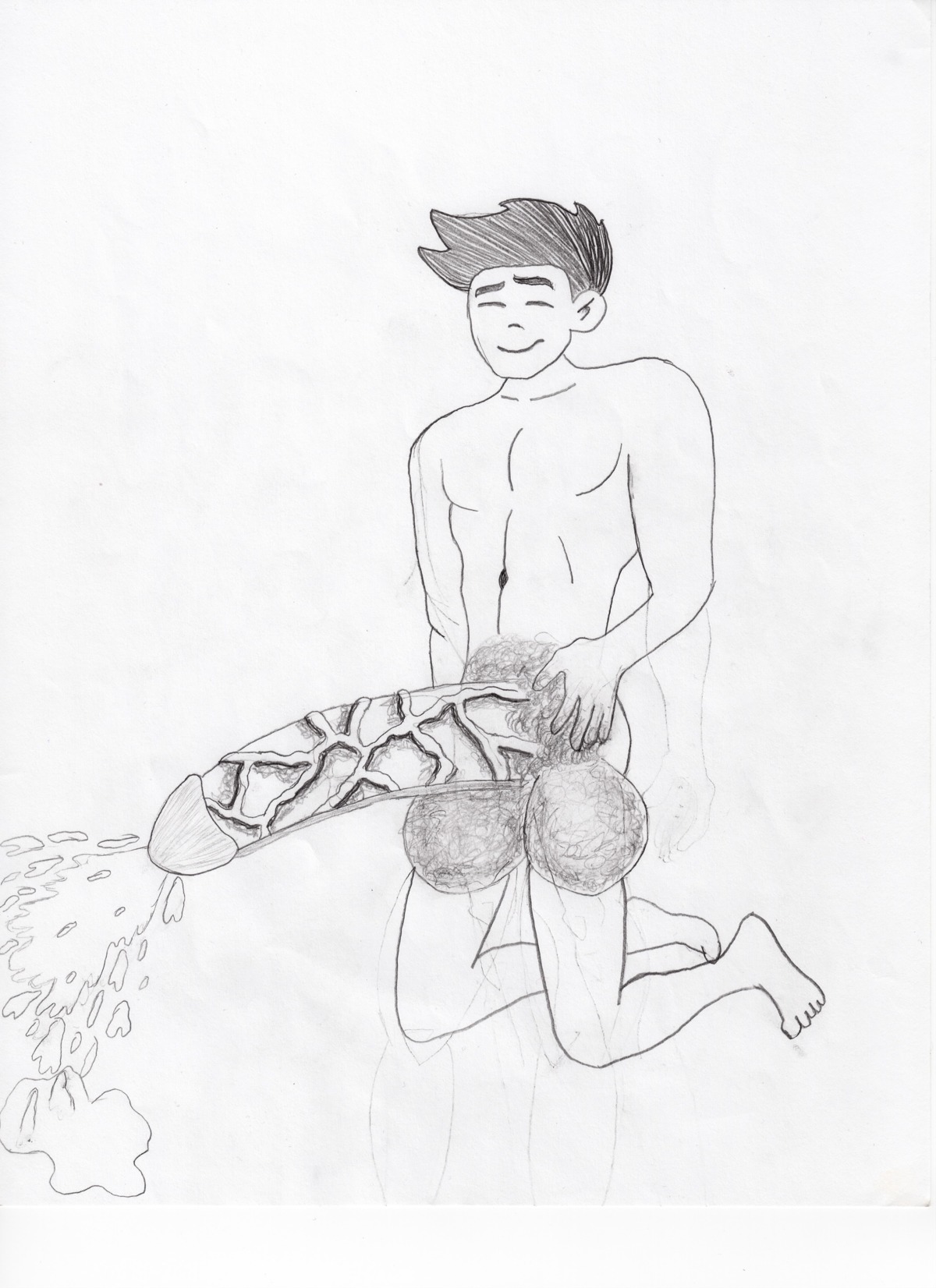 american_dragon:_jake_long balls disney jake_long male male_only monochrome penis rule34 tagme testicles what