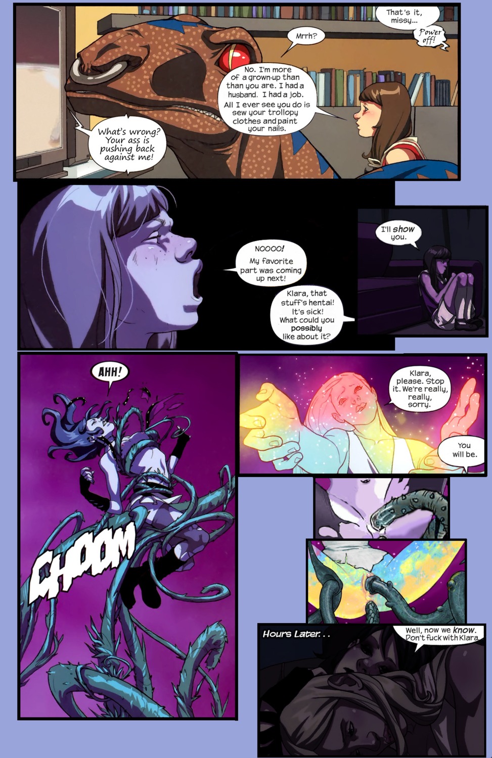 christina_strain comic female iwcwlt karolina_dean klara_prast lucy_in_the_sky marvel marvel_comics nico_minoru old_lace rule34 runaways sara_pichelli straight_hair