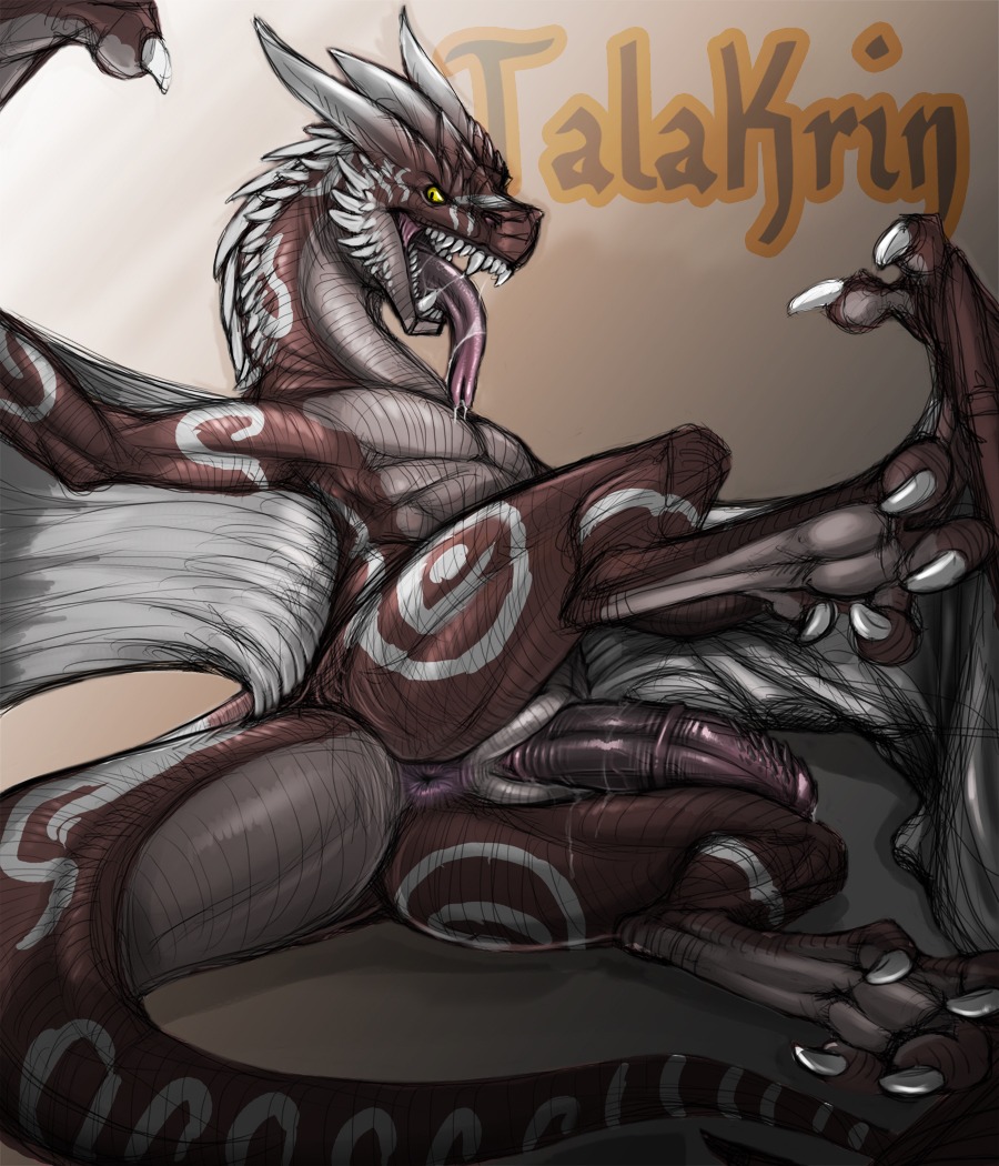 animal_genitalia anus big_penis claws digitigrade dragon e621 erection european_mythology feral genital_slit genitals horn lying male markings membrane_(anatomy) membranous_wings mythological_creature mythological_scalie mythology narse nude on_back penile_spines penis presenting scalie solo tail teeth tongue western_dragon wings wyvern yellow_sclera