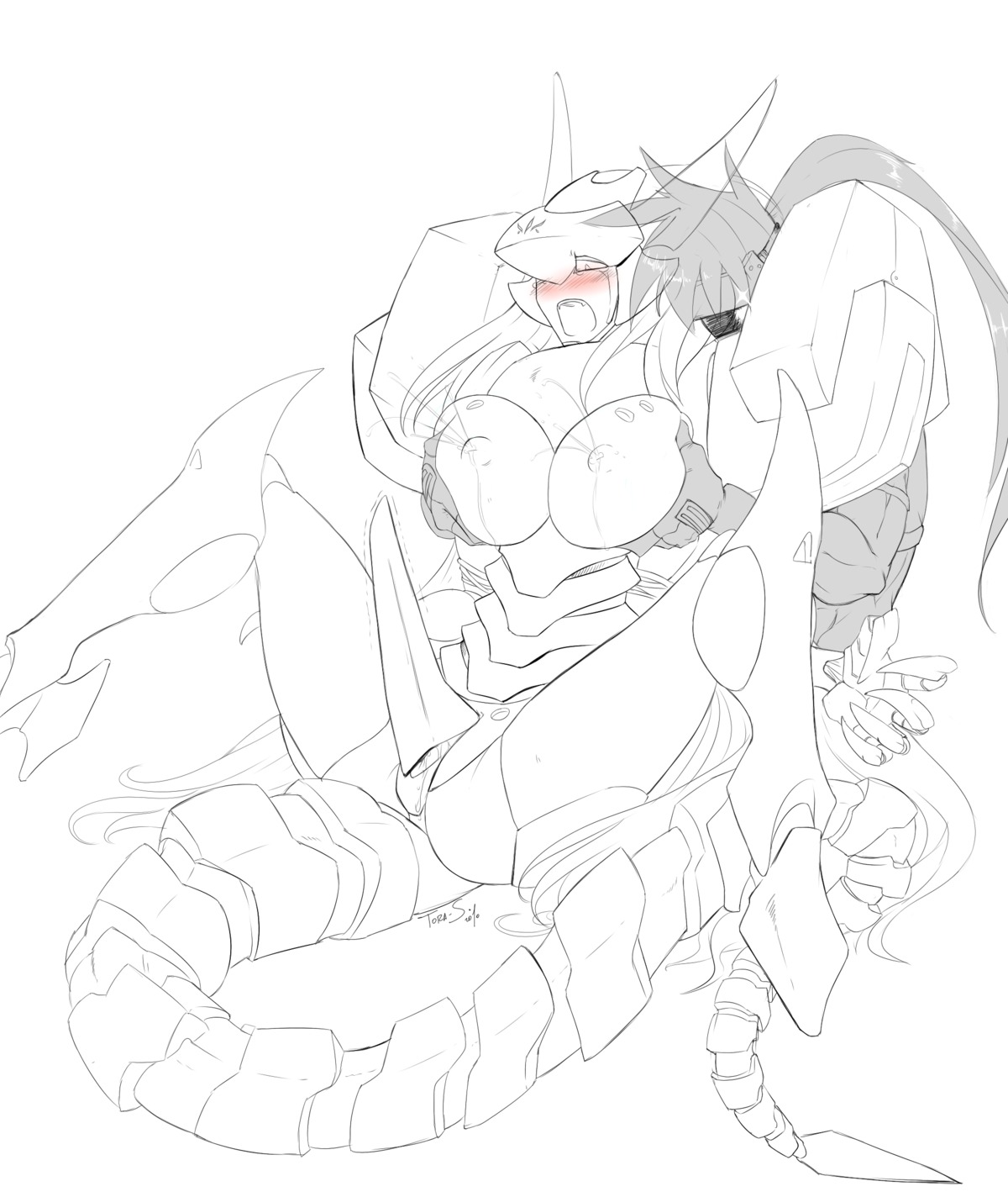 ambiguous_gender futanari guilty_gear intersex justice justice_(guilty_gear) male rule34 sol_badguy tagme