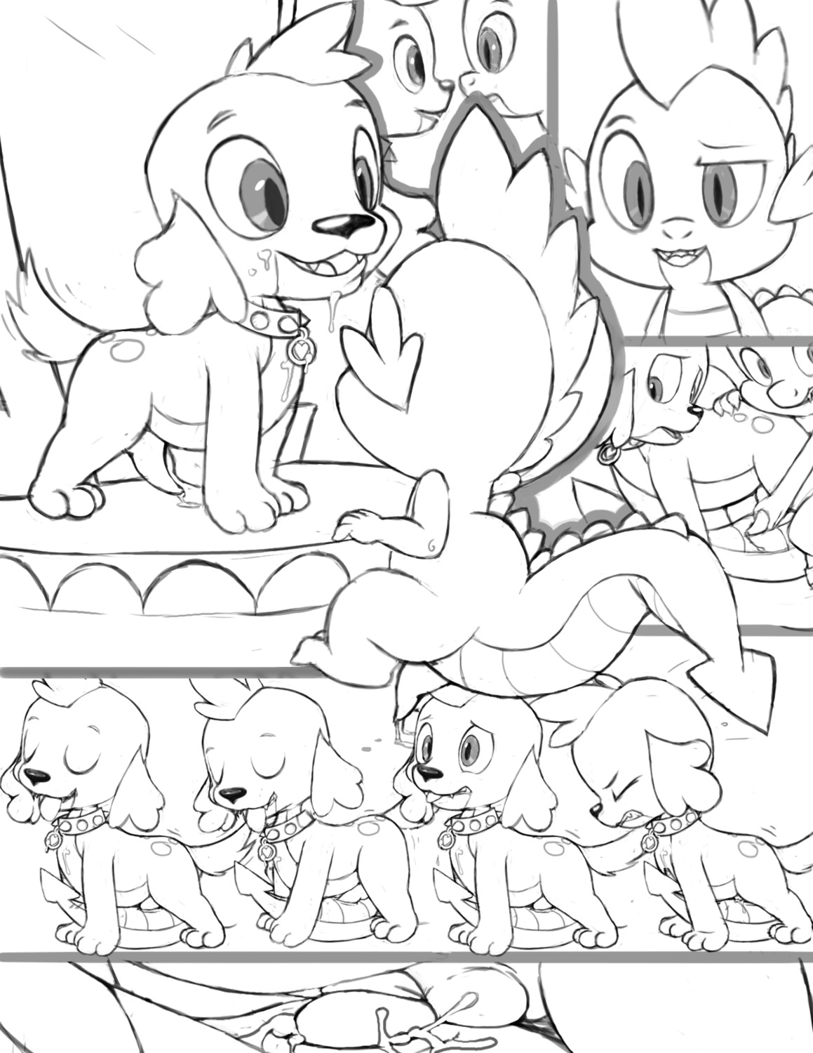 2013 anal anal_penetration anthro anthro_on_feral anthro_penetrated balls bestiality bodily_fluids canid canine canis collar comic conditional_dnp cum cum_in_ass cum_inside domestic_dog dragon duo e621 equestria_girls erection feral feral_penetrating feral_penetrating_anthro friendship_is_magic genital_fluids genitals handjob hasbro hi_res interspecies male male/male male_penetrated male_penetrating male_penetrating_male mammal mirror monochrome multiple_scenes my_little_pony mythological_creature mythological_scalie mythology nude penetration penile penis scalie selfcest sex spike_(eg) spike_(mlp) square_crossover tail tricksta young