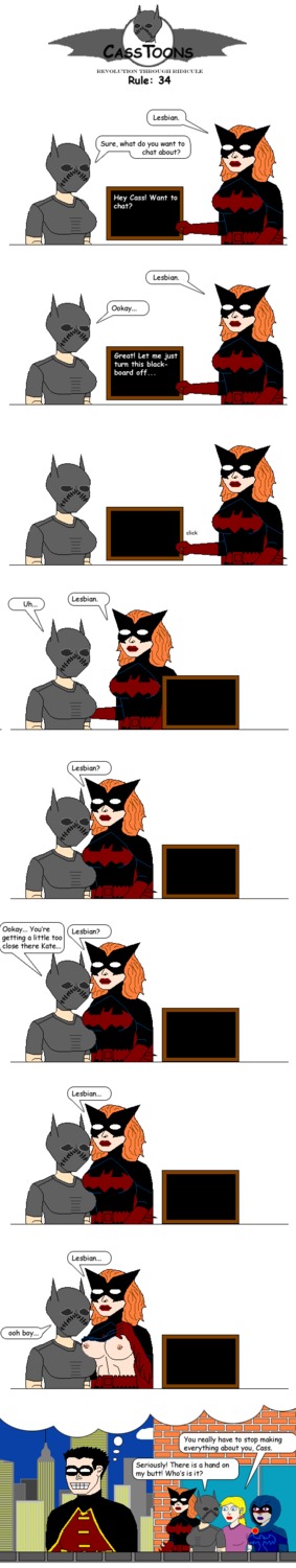 asian batgirl batgirl_(cassandra_cain) batman_(series) batwoman cass_toons cassandra_cain clothing comic dc dc_comics female kate_kane male rachel_roth raven_(dc) robin_(dc) robin_(tim_drake) rule34 stephanie_brown straight_hair teen_titans tim_drake yuri