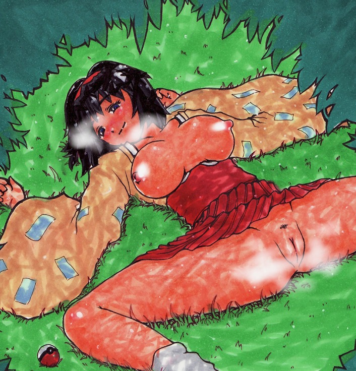 1girls alternate_breast_size areolae big_breasts blush breasts breasts_out clothing erect_nipples erika_(pokemon) erika_(pokemon_frlg) erokosei exposed_breasts exposed_pussy female female_only game_freak gym_leader hakama human human_only japanese_clothes kimono large_breasts mostly_nude nintendo nipples no_panties open_clothes open_shirt outdoors poke_ball pokemon pokemon_rgby pubic_hair pussy rule34 solo spread_legs straight_hair traditional_media uncensored video_games