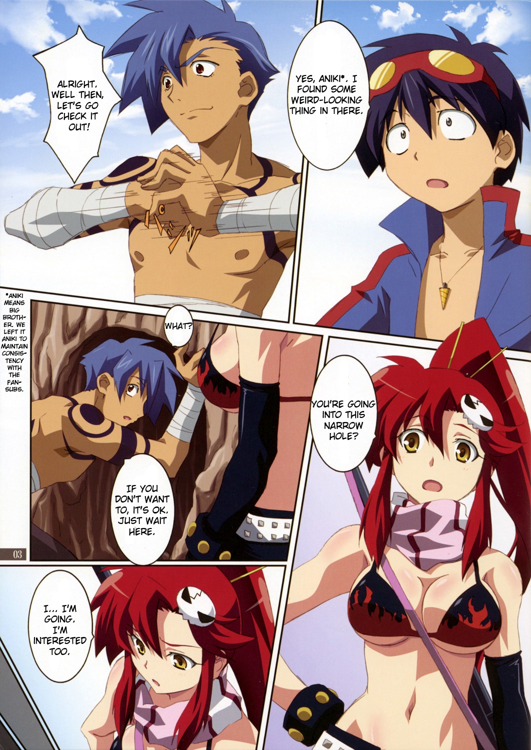 comic female kamina rule34 simon_(tengen_toppa_gurren_lagann) tengen_toppa_gurren_lagann yoko_littner