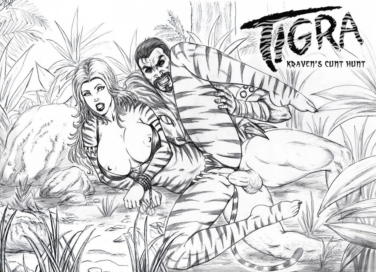 animal_humanoid areola balls bdsm big_breasts biped black_and_white bondage bound breasts clenched_teeth clothing clothing_aside duo e621 english_text erection facial_hair felid felid_humanoid female female_on_human female_penetrated forest genitals grass hair hand_on_leg hand_on_thigh huge_breasts human human_on_humanoid human_penetrating human_penetrating_humanoid humanoid humanoid_penetrated interspecies jungle kraven_the_hunter light_bondage long_hair lying male male/female male_on_humanoid male_penetrating male_penetrating_female mammal mammal_humanoid marvel monochrome nipples nude on_ground on_side outside pantherine pantherine_humanoid penetration penile penile_penetration penis penis_in_vagina plant profanity rock sex spooning stripes tail teeth text tiger_humanoid tigra tree underwear underwear_aside unknown_artist vaginal vaginal_penetration vulva